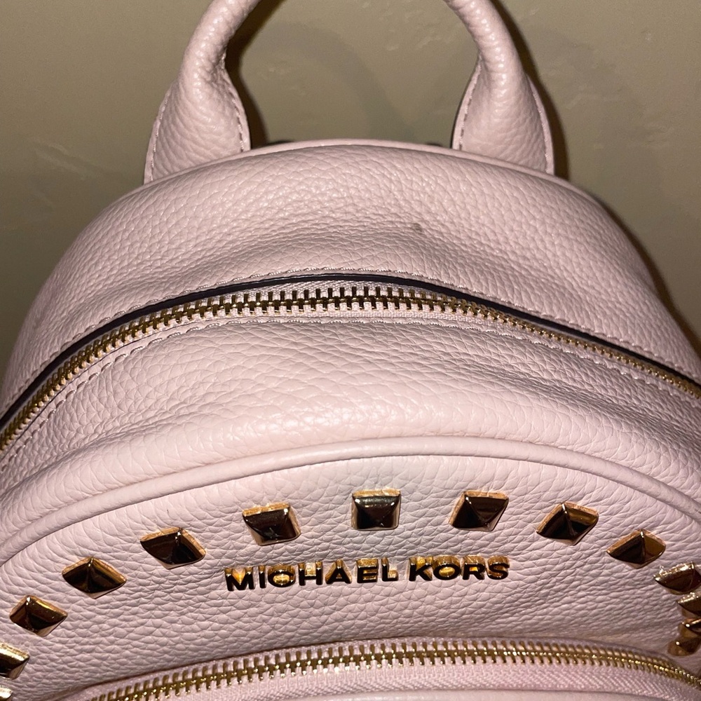 Michael Kors Blush Backpack with Gold Studs - Picture 6 of 9